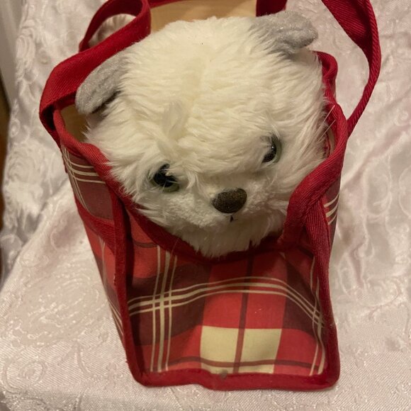 2004 Kitty Pet 'N Play  Interactive Kitty with Pink Plaid Carrying Bag..  EUC - Picture 6 of 16